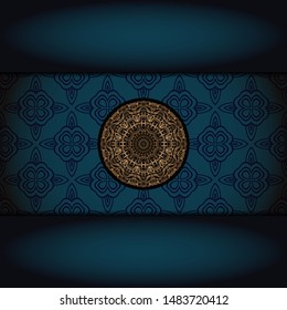 Vintage luxury decorative design of golden mandala. Vector 