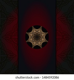 Vintage luxury decorative design of golden mandala. Vector 