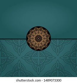 Vintage luxury decorative design of golden mandala. Vector 