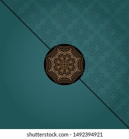 Vintage luxury decorative design of golden mandala. Vector 