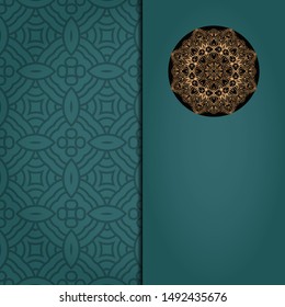 Vintage luxury decorative design of golden mandala. Vector 