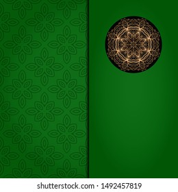 Vintage luxury decorative design of golden mandala. Vector illustration. Floral ornament