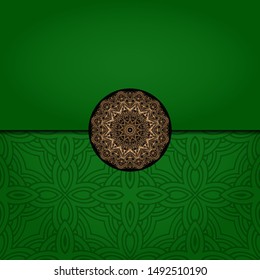 Vintage luxury decorative design of golden mandala. Vector illustration. Floral ornament