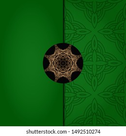 Vintage luxury decorative design of golden mandala. Vector illustration. Floral ornament
