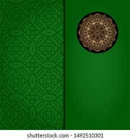 Vintage luxury decorative design of golden mandala. Vector illustration. Floral ornament
