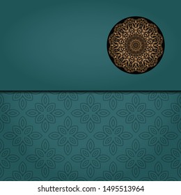 Vintage luxury decorative design of golden mandala. Vector 