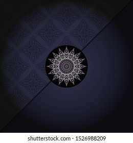 Vintage luxury decorative design of golden mandala. Vector illustration. Floral ornament