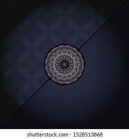 Vintage luxury decorative design of golden mandala. Vector illustration. Floral ornament
