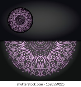 Vintage luxury decorative design of golden mandala. Vector 