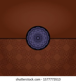 Vintage luxury decorative design of golden mandala. Vector illustration. Floral ornament