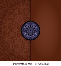 Vintage luxury decorative design of golden mandala. Vector illustration. Floral ornament