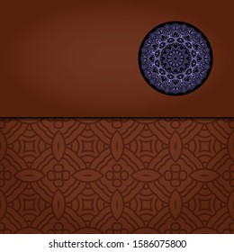 Vintage luxury decorative design of golden mandala. Vector illustration. Floral ornament