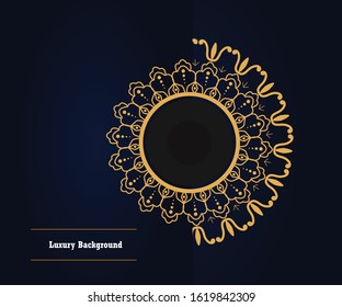 Vintage luxury decorative design of golden mandala.