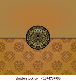 Vintage luxury decorative design of golden mandala. Vector 