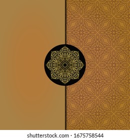 Vintage luxury decorative design of golden mandala. Vector 