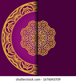 Vintage luxury decorative design of golden mandala. Vector 