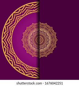 Vintage luxury decorative design of golden mandala. Vector 