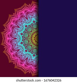 Vintage luxury decorative design of golden mandala. Vector illustration. Floral ornament