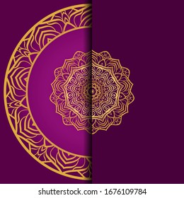 Vintage luxury decorative design of golden mandala. Vector 