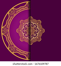 Vintage luxury decorative design of golden mandala. Vector 
