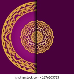 Vintage luxury decorative design of golden mandala. Vector 