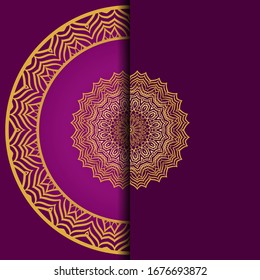 Vintage luxury decorative design of golden mandala. Vector 