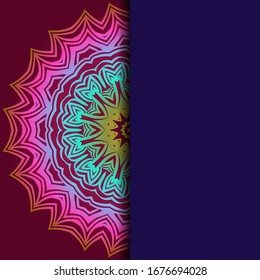 Vintage luxury decorative design of golden mandala. Vector illustration. Floral ornament