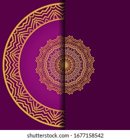 Vintage luxury decorative design of golden mandala. Vector 