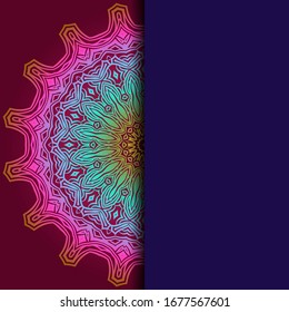 Vintage luxury decorative design of golden mandala. Vector illustration. Floral ornament