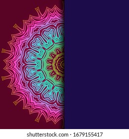 Vintage luxury decorative design of golden mandala. Vector illustration. Floral ornament