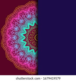 Vintage luxury decorative design of golden mandala. Vector illustration. Floral ornament