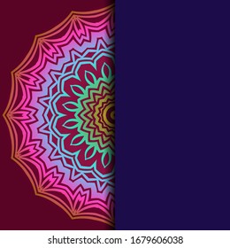 Vintage luxury decorative design of golden mandala. Vector illustration. Floral ornament