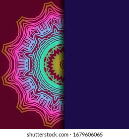 Vintage luxury decorative design of golden mandala. Vector illustration. Floral ornament