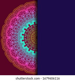 Vintage luxury decorative design of golden mandala. Vector illustration. Floral ornament