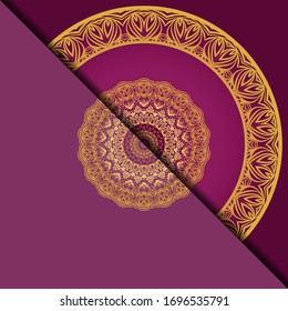 Vintage luxury decorative design of golden mandala. Vector illustration. Floral ornament
