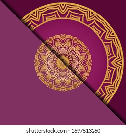 Vintage luxury decorative design of golden mandala. Vector illustration. Floral ornament