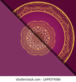 Vintage luxury decorative design of golden mandala. Vector illustration. Floral ornament