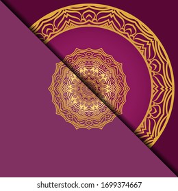 Vintage luxury decorative design of golden mandala. Vector illustration. Floral ornament