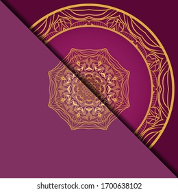 Vintage luxury decorative design of golden mandala. Vector illustration. Floral ornament