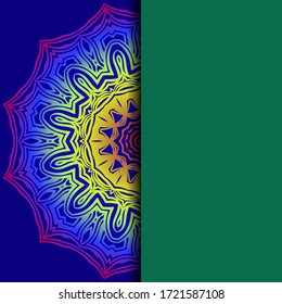 Vintage luxury decorative design of golden mandala. Vector illustration. Floral ornament