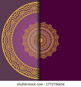 Vintage luxury decorative design of golden mandala. Vector 