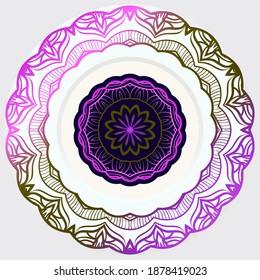 Vintage luxury decorative design of mandala. Vector illustration. Floral ornament