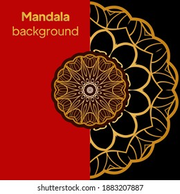 Vintage luxury decorative design of mandala. Vector illustration. Floral ornament