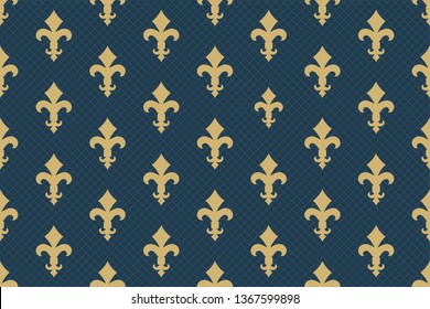 301 Gold fleurs de lis with blue background Images, Stock Photos ...