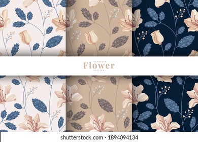 vintage luxury flower pattern collection