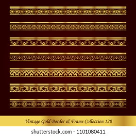 Vintage Luxury Gold Border Frame Vector Collection