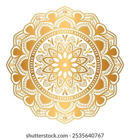 Vintage luxo Mandala dourado padrão islâmico árabe para o cartão de convite do casamento em ouro Mehndi Henna fundo transparente 
