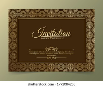 Vintage luxury invitation card template