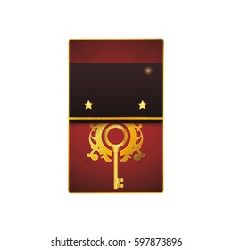 Vintage luxury key icon vector illustration graphic design