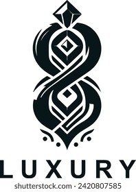  Vintage and luxury logo template